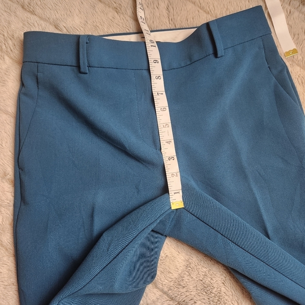 Dress pants Trouser Mid-rise Flared silhouette Teal color Pockets ANN TAYLOR NWT - Picture 12 of 16